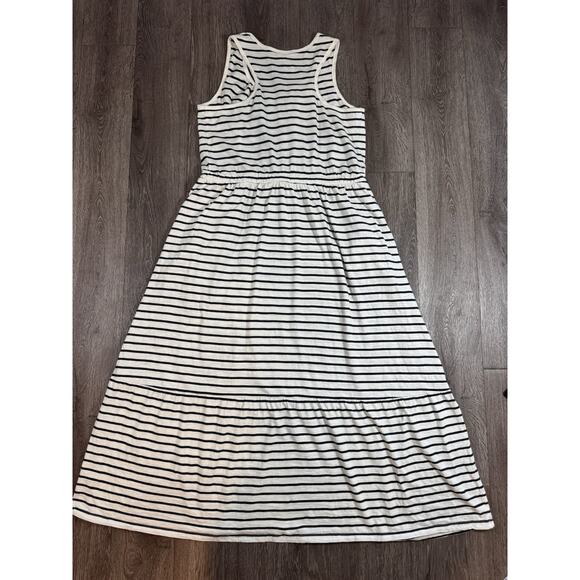 Pact Organic Cotton Relaxed Slub Tank Maxi Dress Cornflower Large - Picture 10 of 10